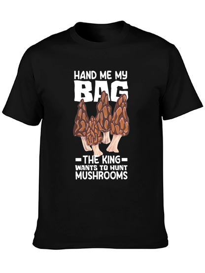 Camiseta Negra: El Rey Caza Setas