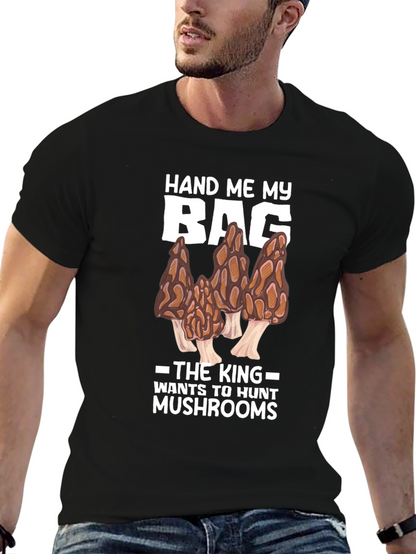 Camiseta Negra: El Rey Caza Setas