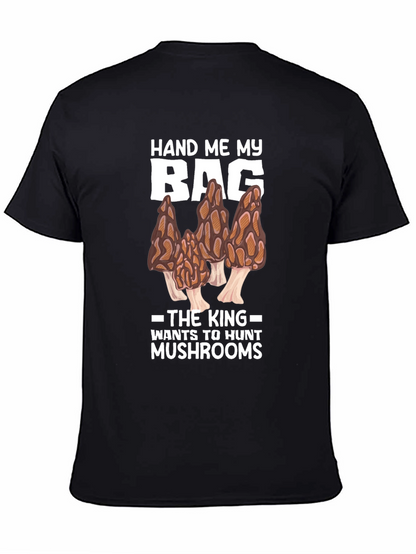 Camiseta Negra: El Rey Caza Setas
