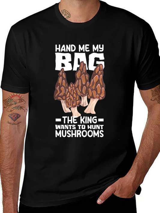 Camiseta Negra: El Rey Caza Setas