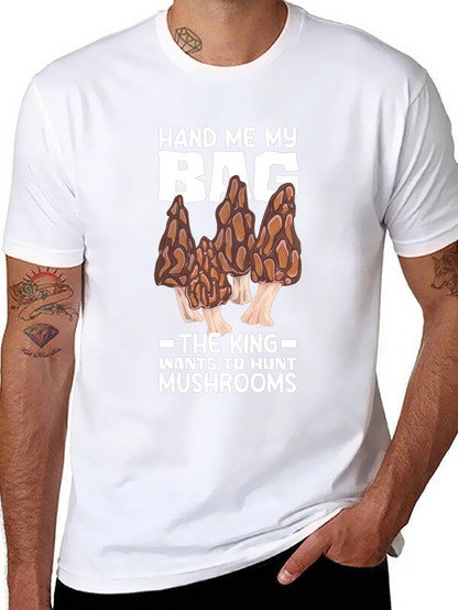 Camiseta Negra: El Rey Caza Setas