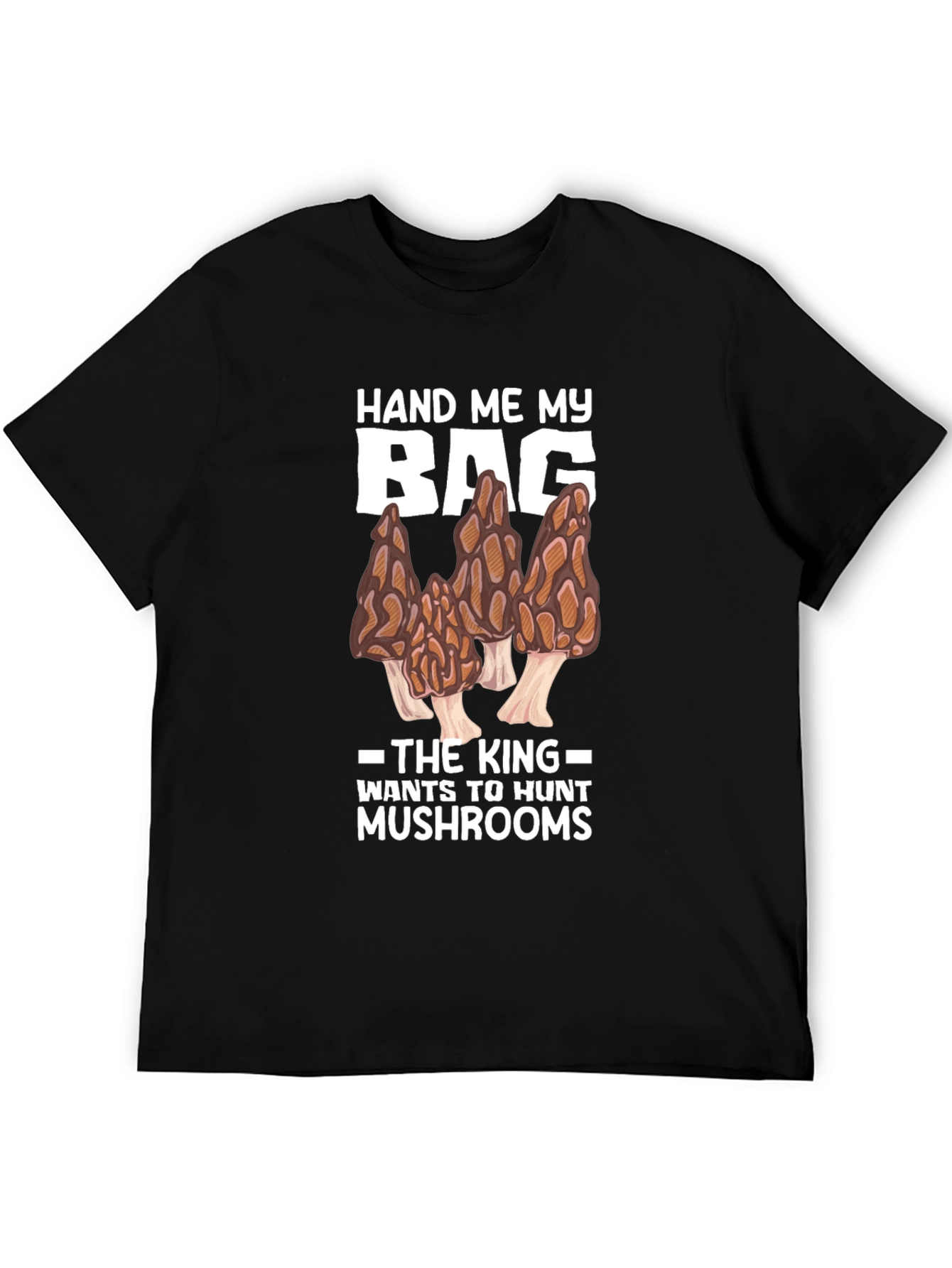 Camiseta Negra: El Rey Caza Setas
