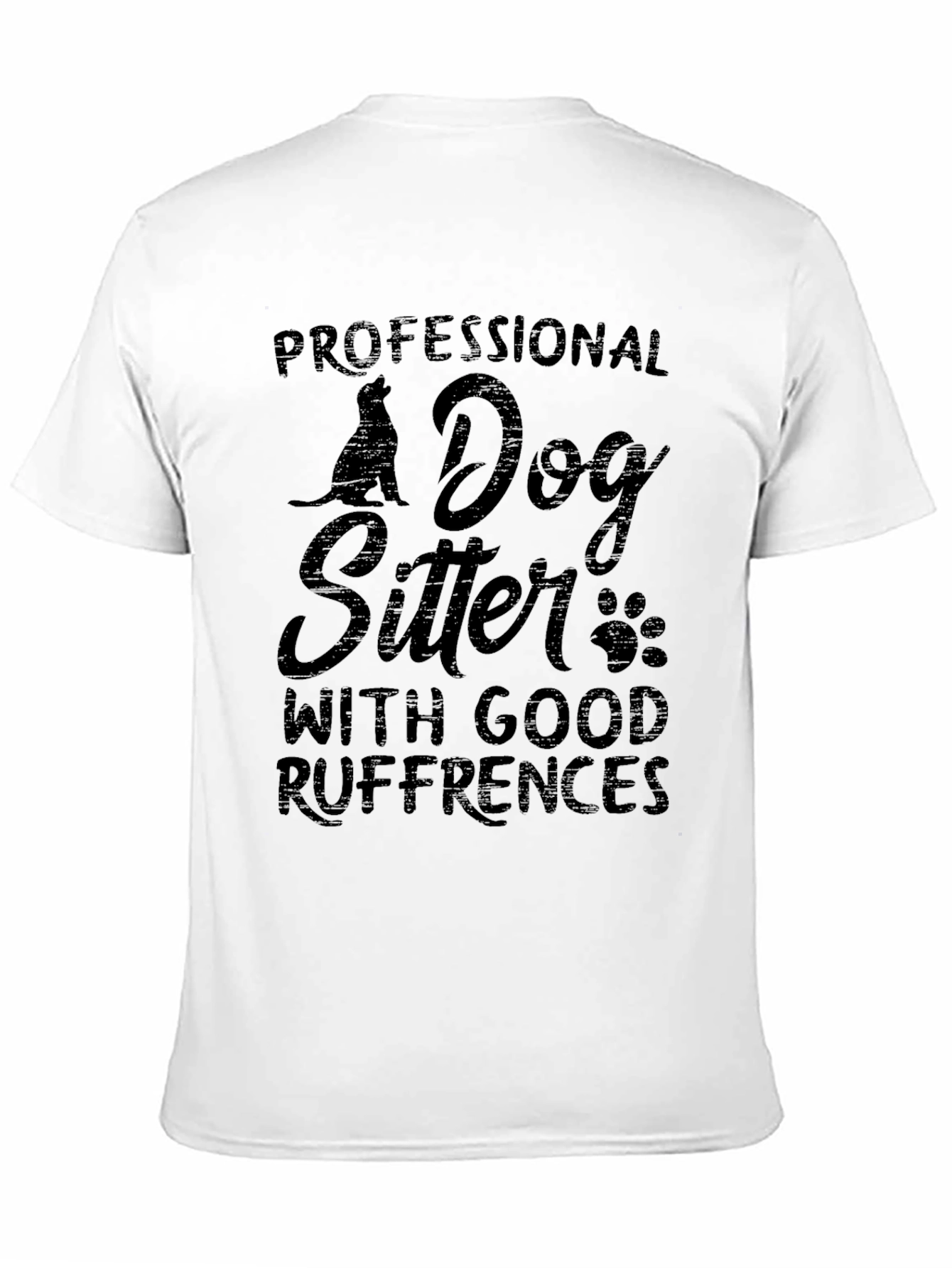 Camiseta Negra Unisex - Profesional Dog Sitter