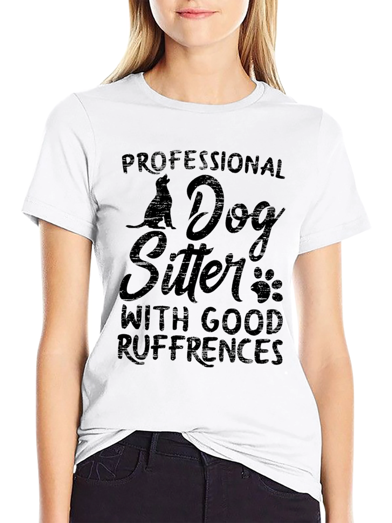 Camiseta Negra Unisex - Profesional Dog Sitter