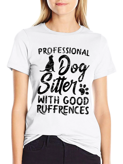 Camiseta Negra Unisex - Profesional Dog Sitter
