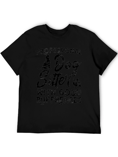 Camiseta Negra Unisex - Profesional Dog Sitter