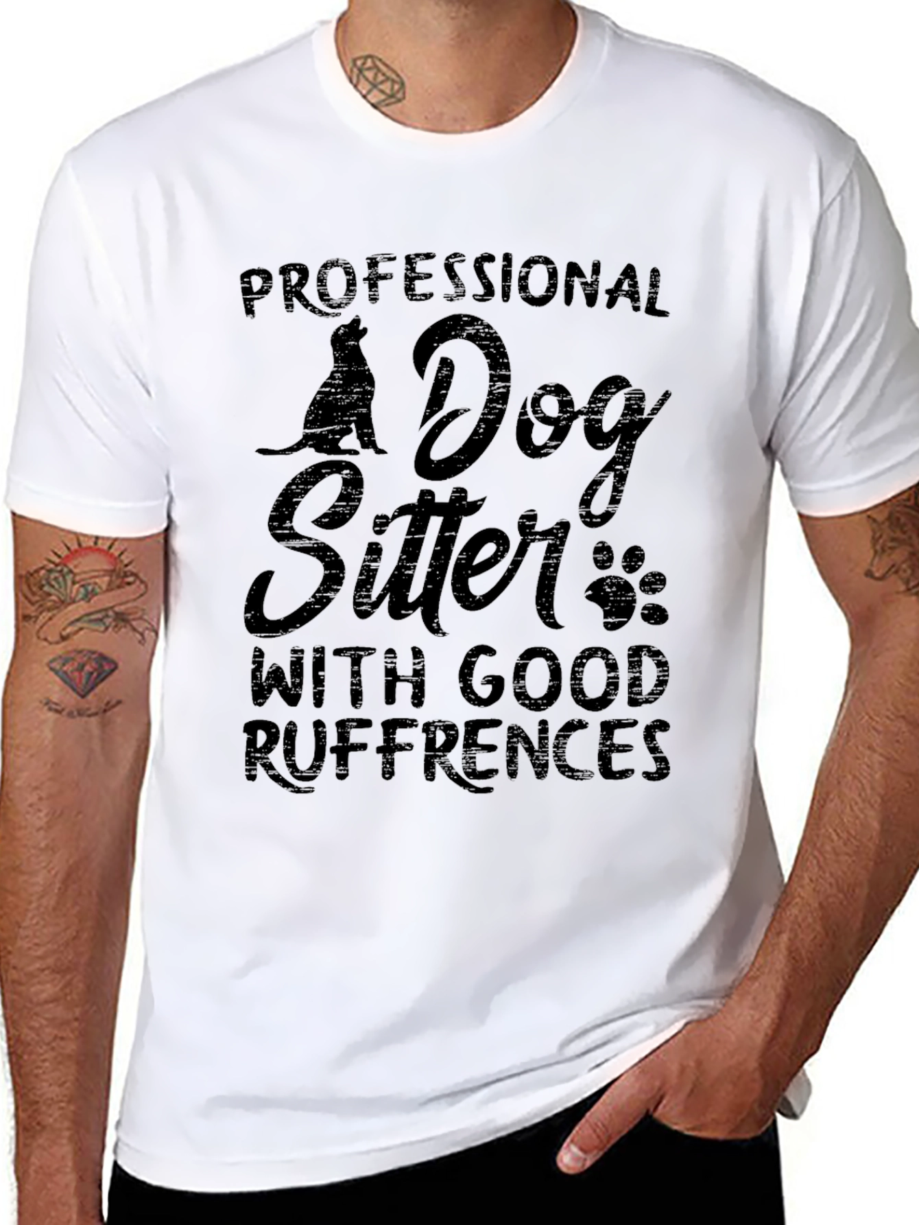 Camiseta Negra Unisex - Profesional Dog Sitter