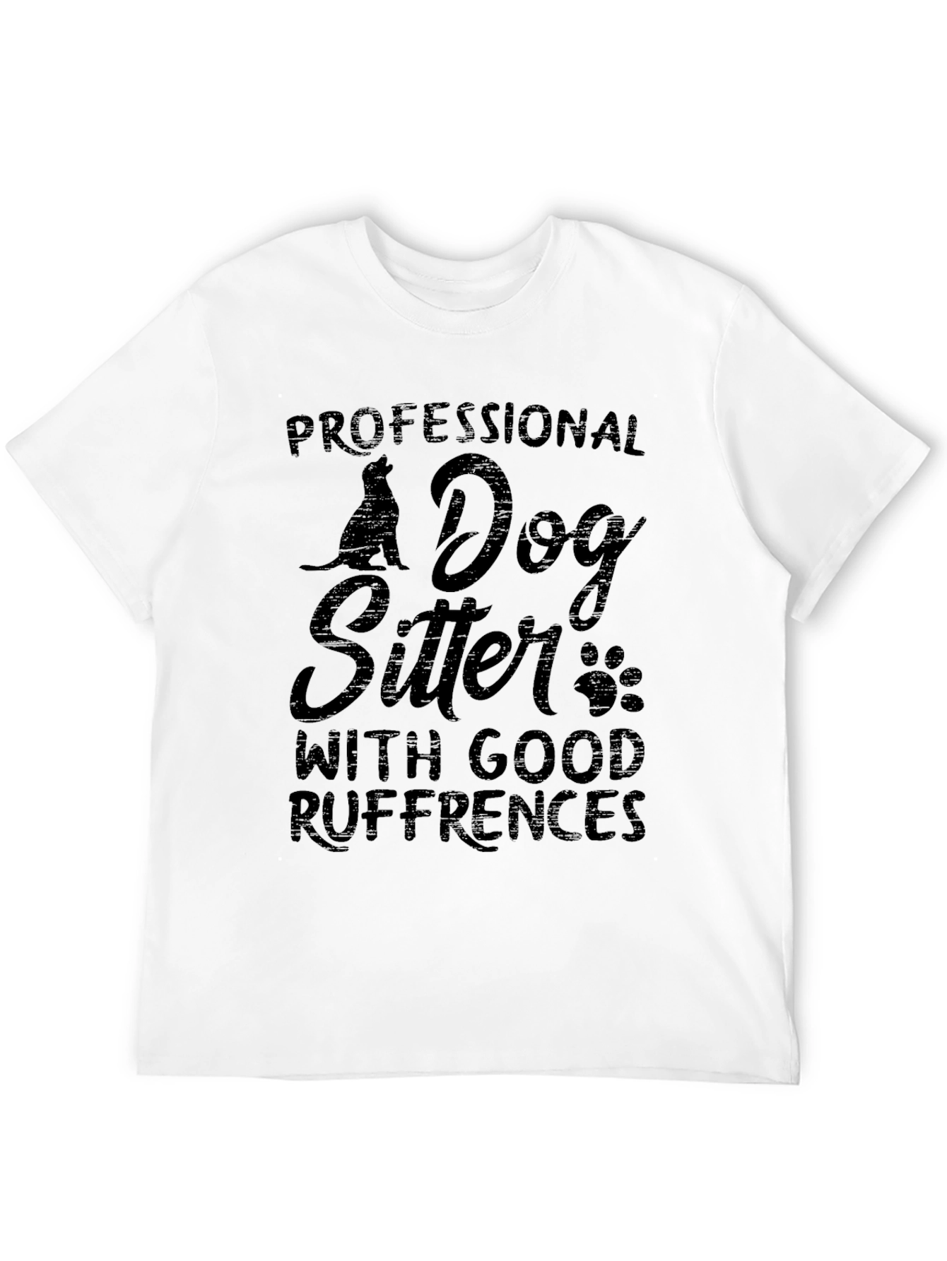 Camiseta Negra Unisex - Profesional Dog Sitter