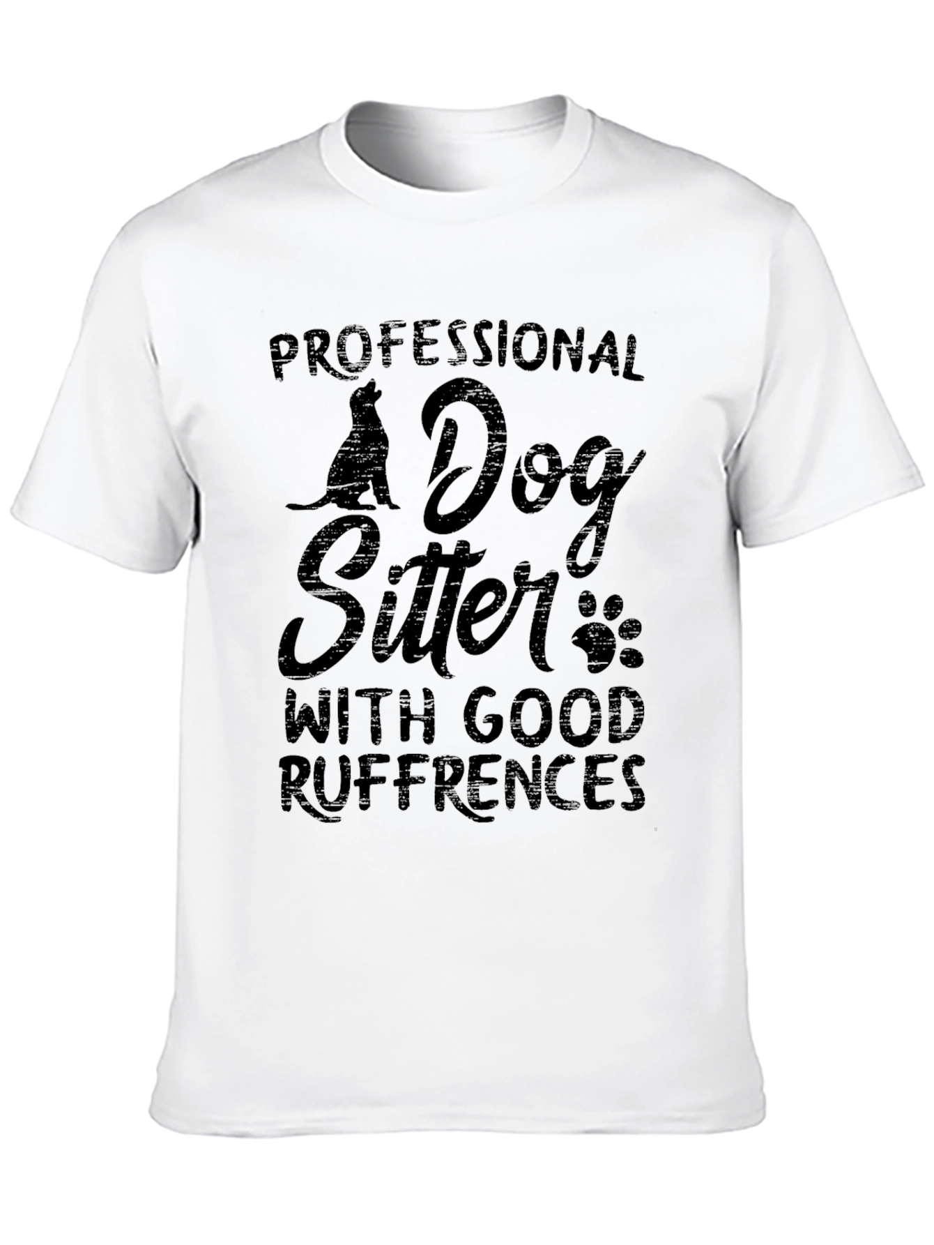 Camiseta Negra Unisex - Profesional Dog Sitter