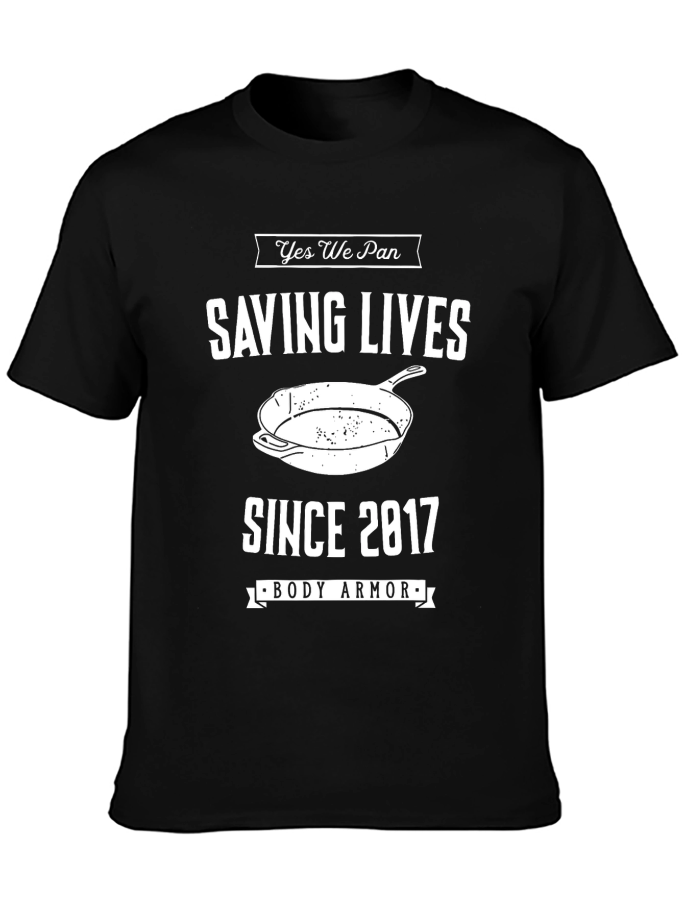 Camiseta Negra: Salvando Vidas con Sartén desde 2017