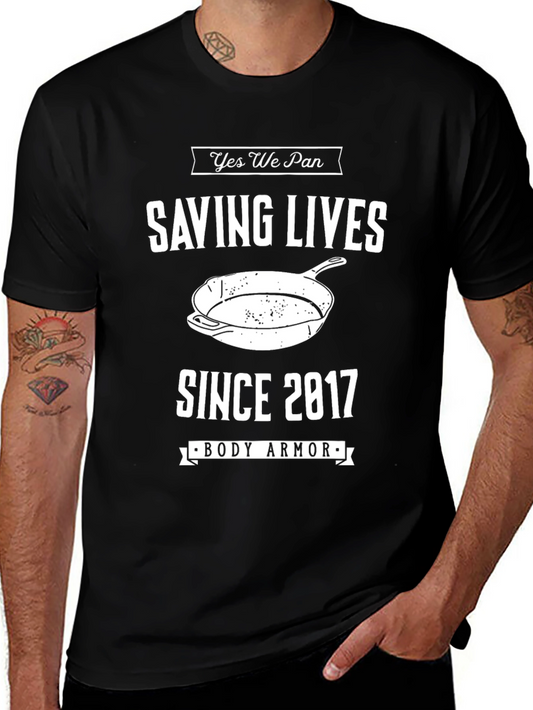 Camiseta Negra: Salvando Vidas con Sartén desde 2017