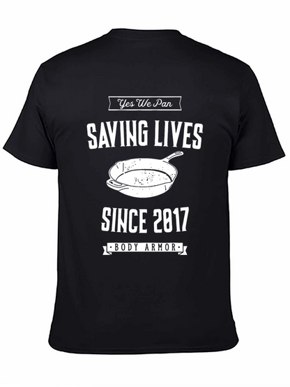 Camiseta Negra: Salvando Vidas con Sartén desde 2017