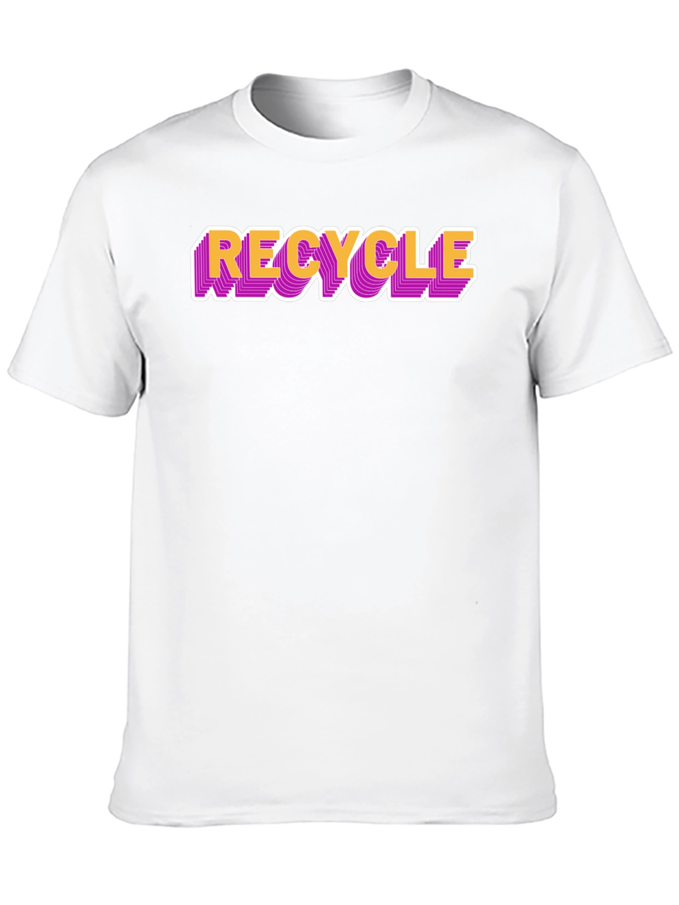 Camiseta Negra Recycle Estilo Retro