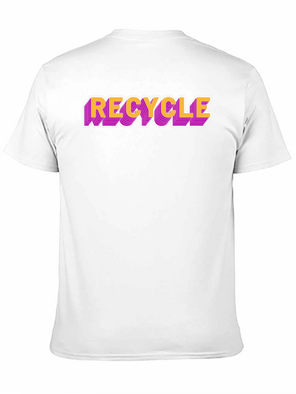 Camiseta Negra Recycle Estilo Retro