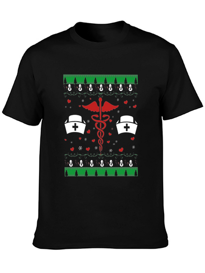 Camiseta Navideña con Diseño Médico