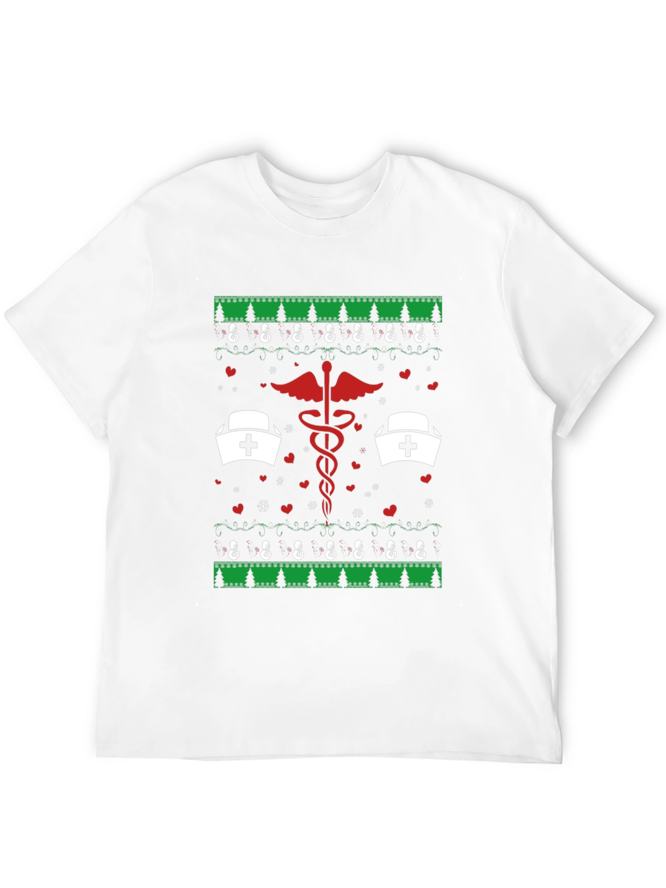 Camiseta Navideña con Diseño Médico