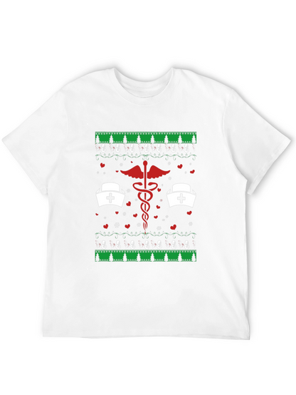 Camiseta Navideña con Diseño Médico