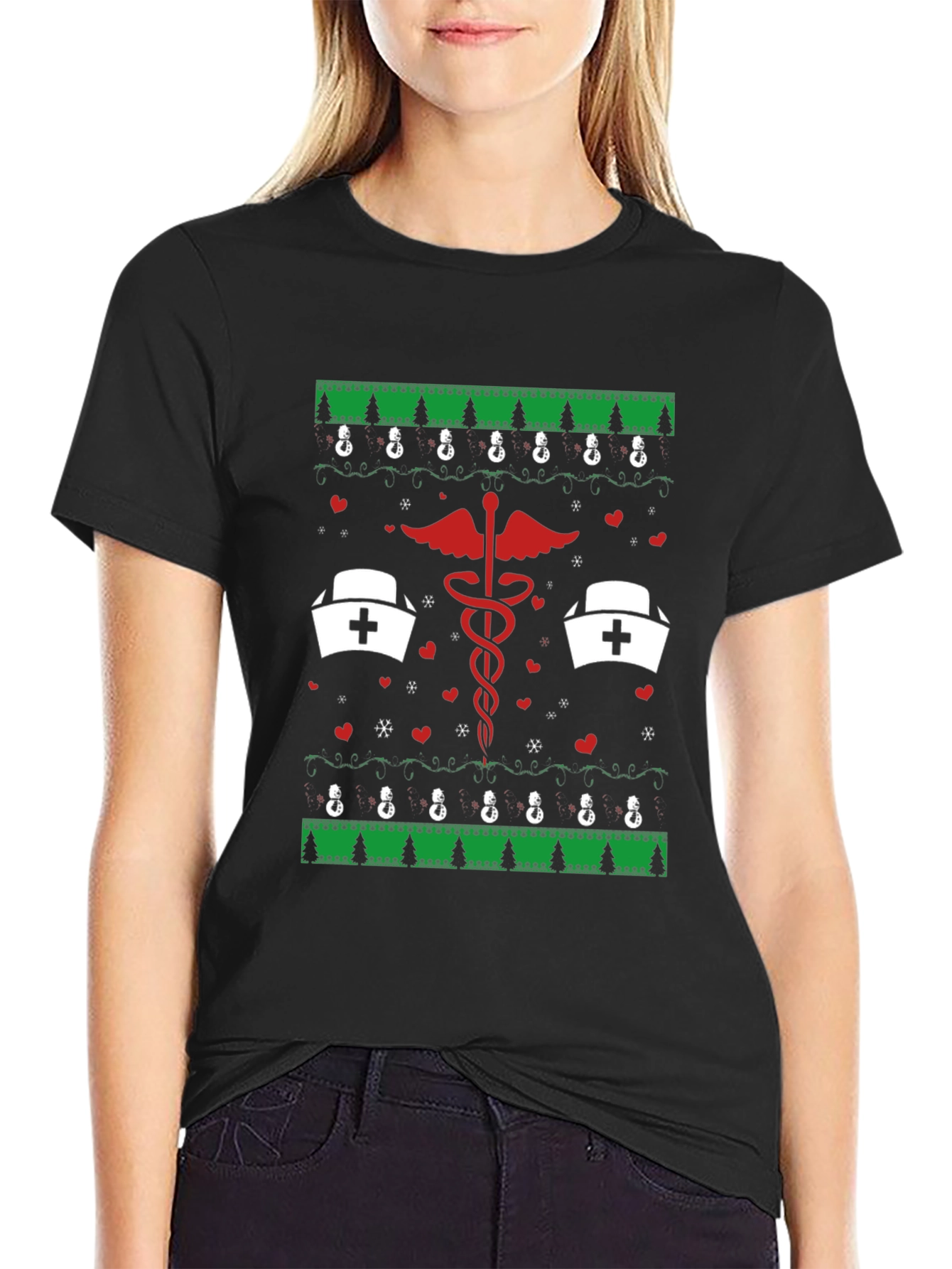 Camiseta Navideña con Diseño Médico