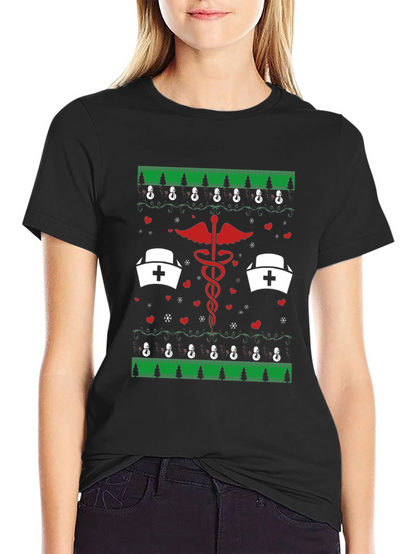 Camiseta Navideña con Diseño Médico