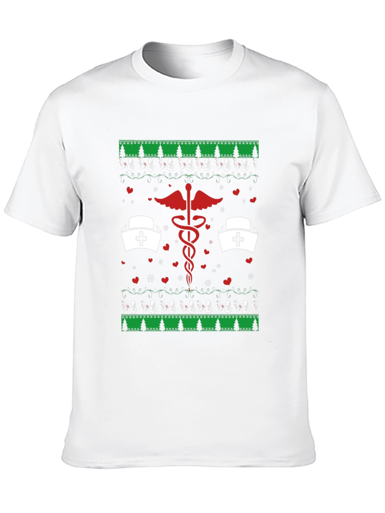 Camiseta Navideña con Diseño Médico