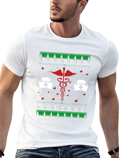 Camiseta Navideña con Diseño Médico