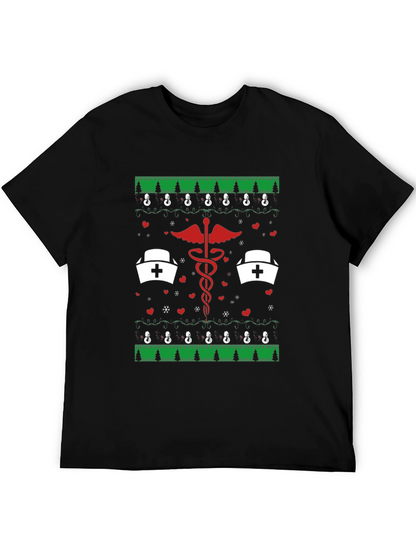 Camiseta Navideña con Diseño Médico