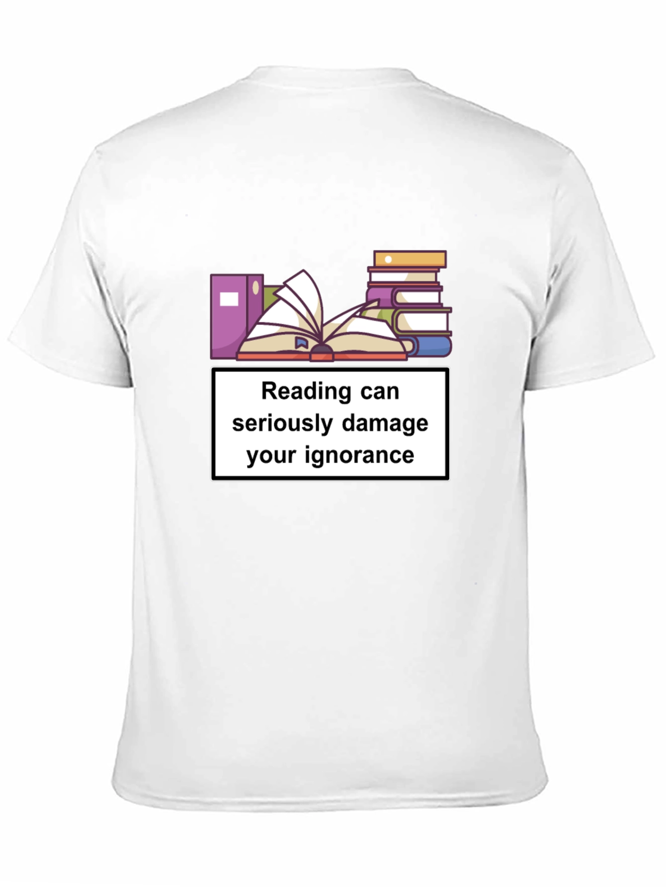 Camiseta Negra: Leer Daña la Ignorancia