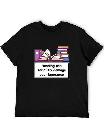 Camiseta Negra: Leer Daña la Ignorancia