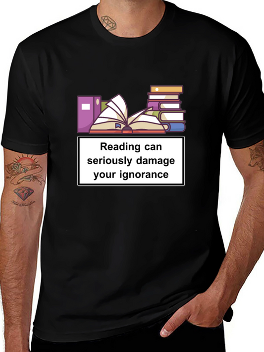 Camiseta Negra: Leer Daña la Ignorancia