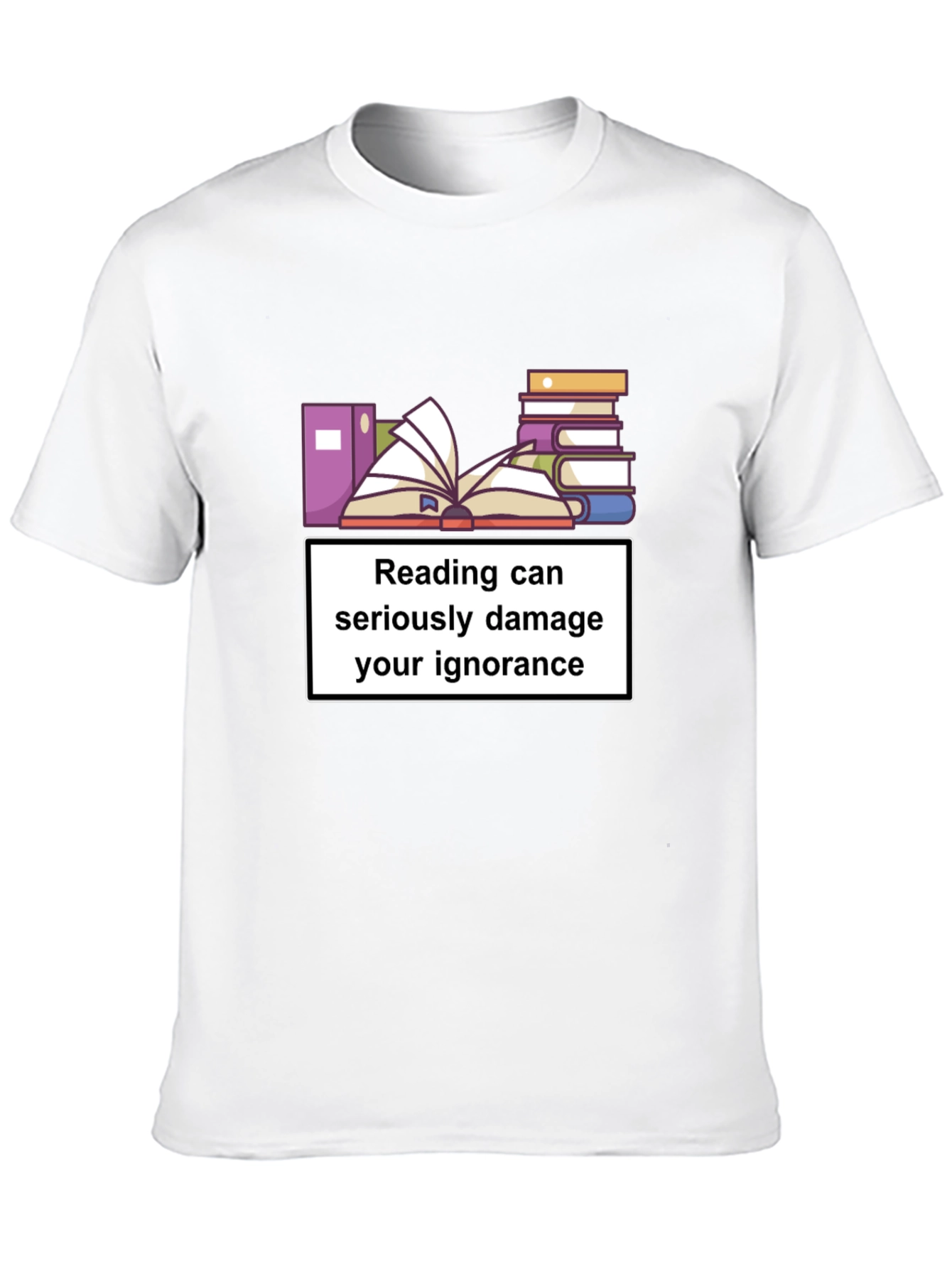 Camiseta Negra: Leer Daña la Ignorancia