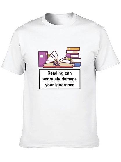 Camiseta Negra: Leer Daña la Ignorancia
