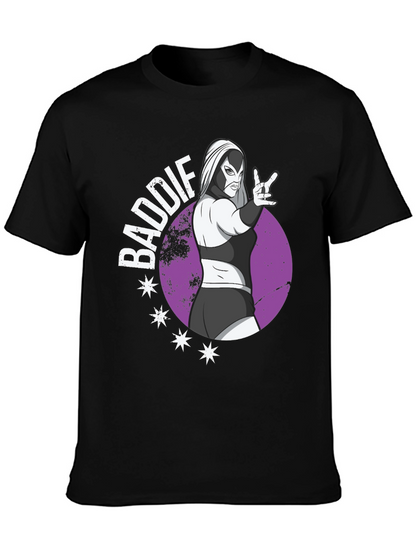 Camiseta Negra Baddie Lucha Libre