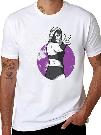 Camiseta Negra Baddie Lucha Libre