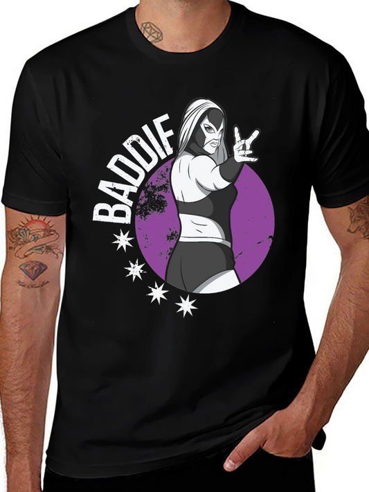 Camiseta Negra Baddie Lucha Libre