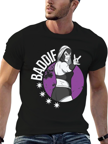 Camiseta Negra Baddie Lucha Libre