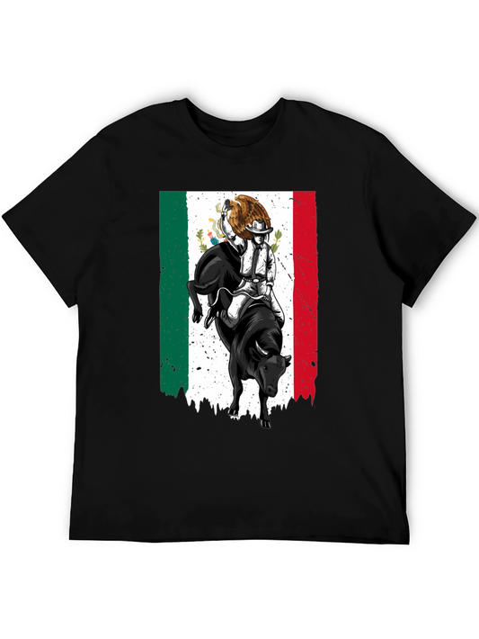 Camiseta Negra con Diseño de Charro Mexicano