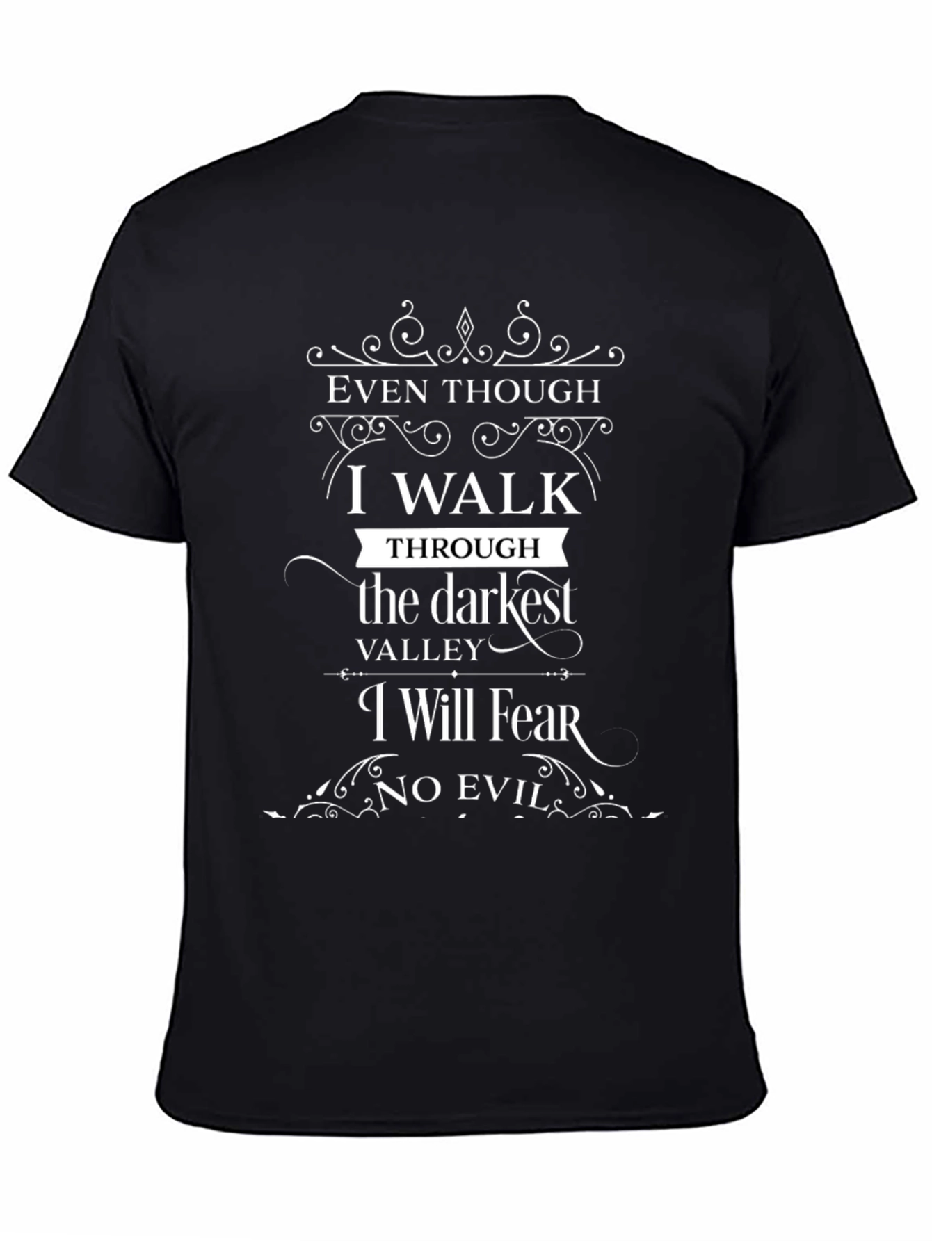 Camiseta Negra: Aunque Camine en Valle Oscuro