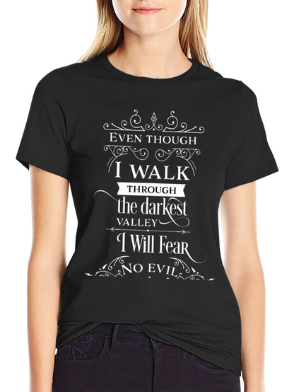 Camiseta Negra: Aunque Camine en Valle Oscuro