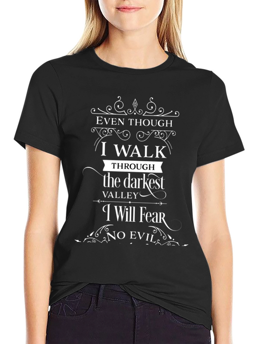 Camiseta Negra: Aunque Camine en Valle Oscuro