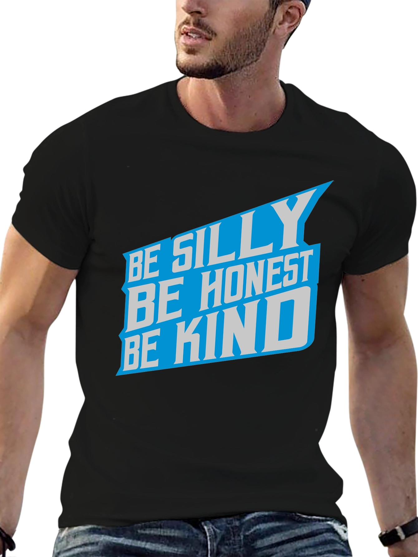 Camiseta Negra: Sé Tonto Sé Honesto Sé Amable