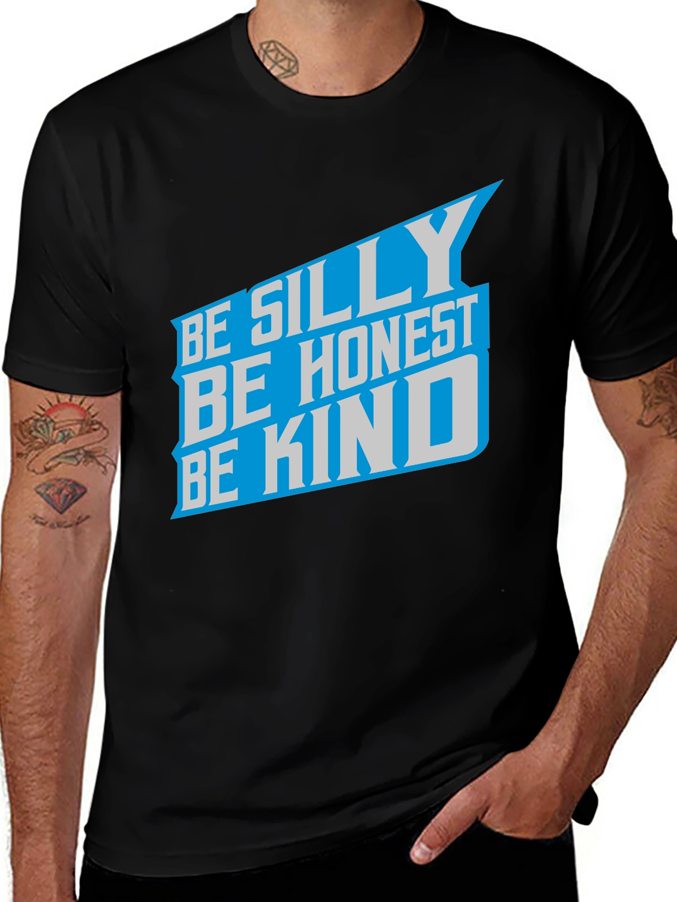 Camiseta Negra: Sé Tonto Sé Honesto Sé Amable