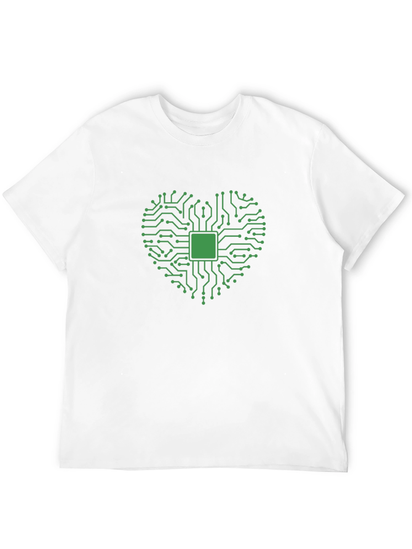 Camiseta Negra Corazón Tecnológico