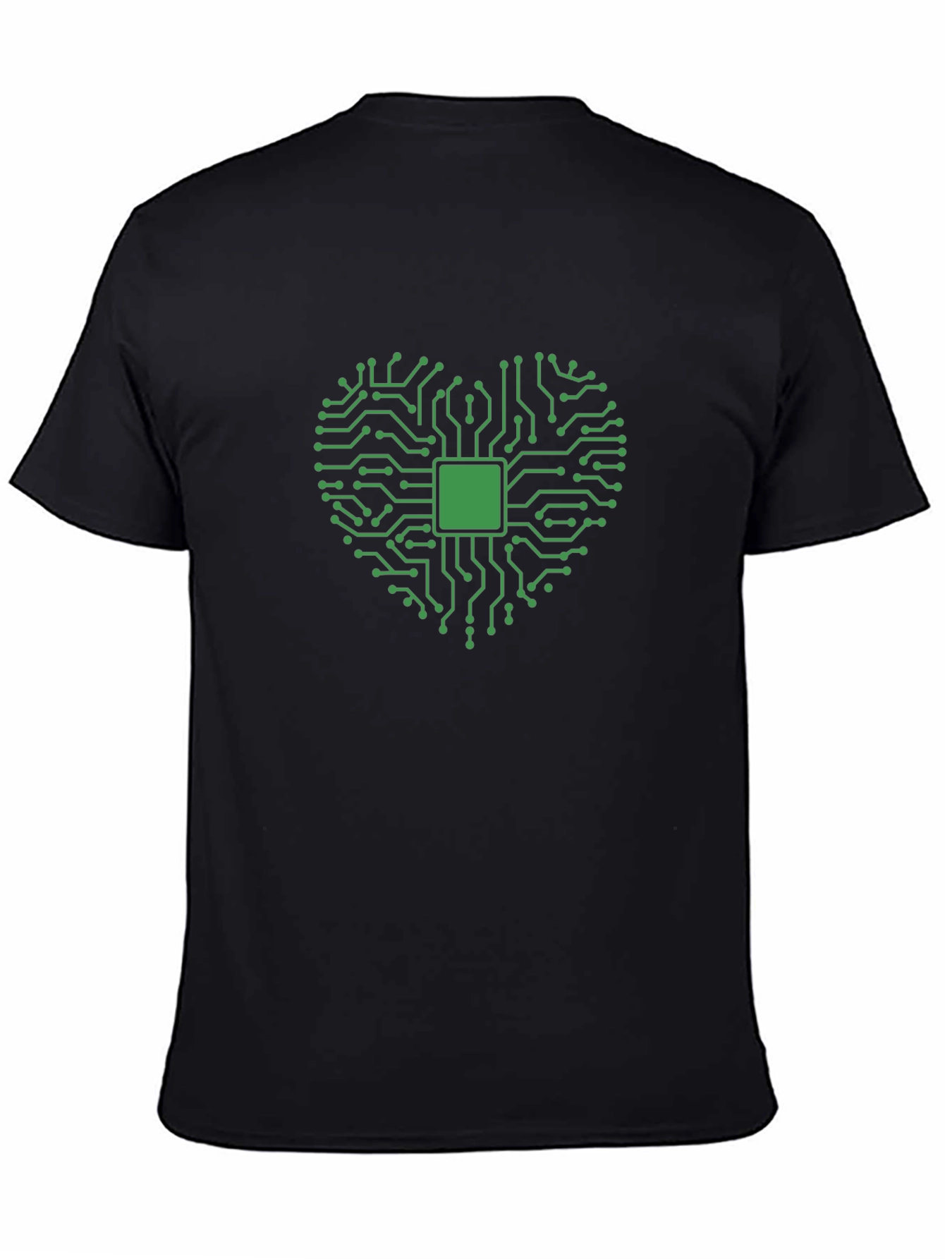 Camiseta Negra Corazón Tecnológico