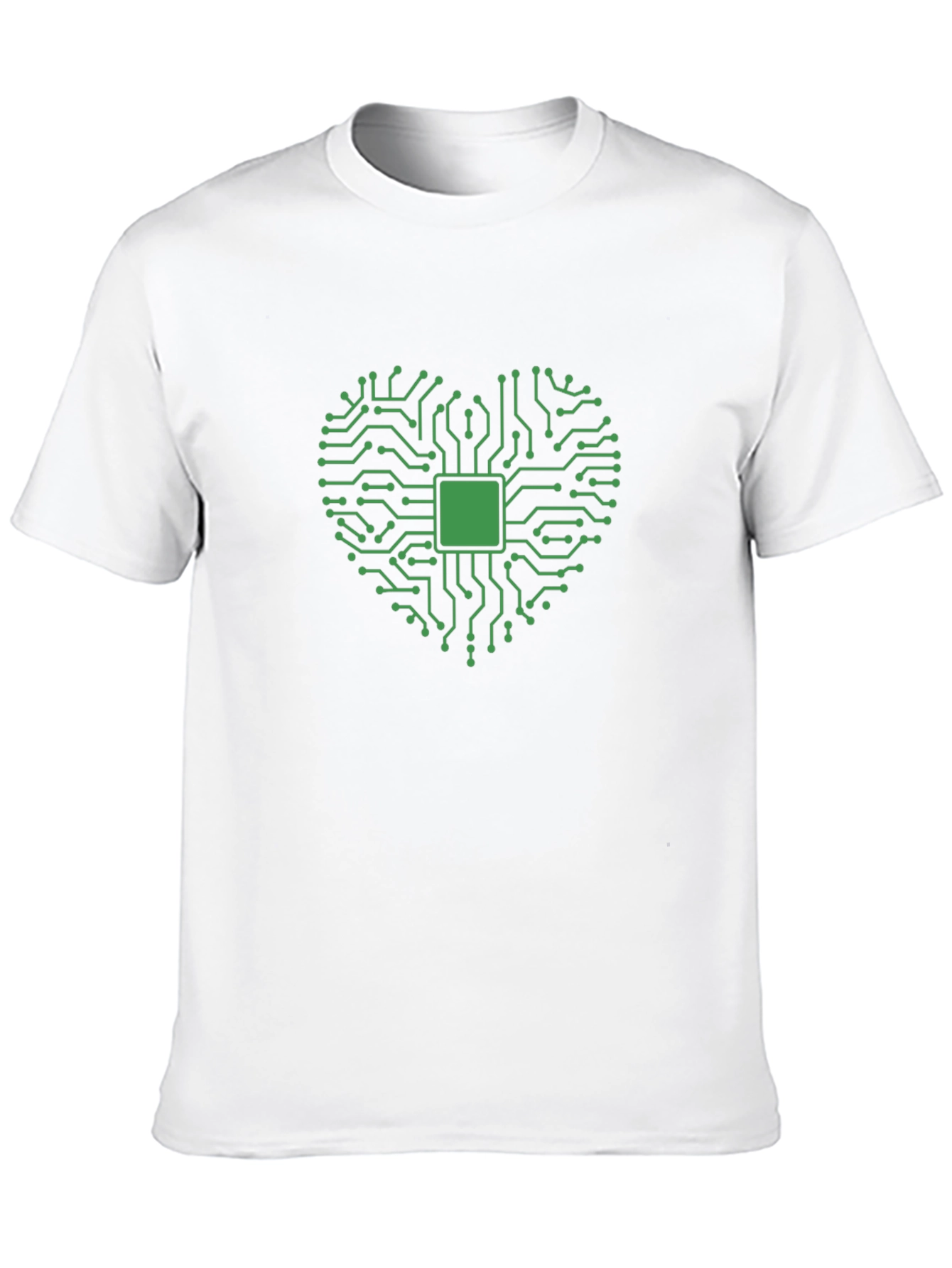 Camiseta Negra Corazón Tecnológico