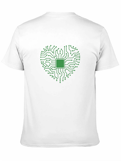 Camiseta Negra Corazón Tecnológico