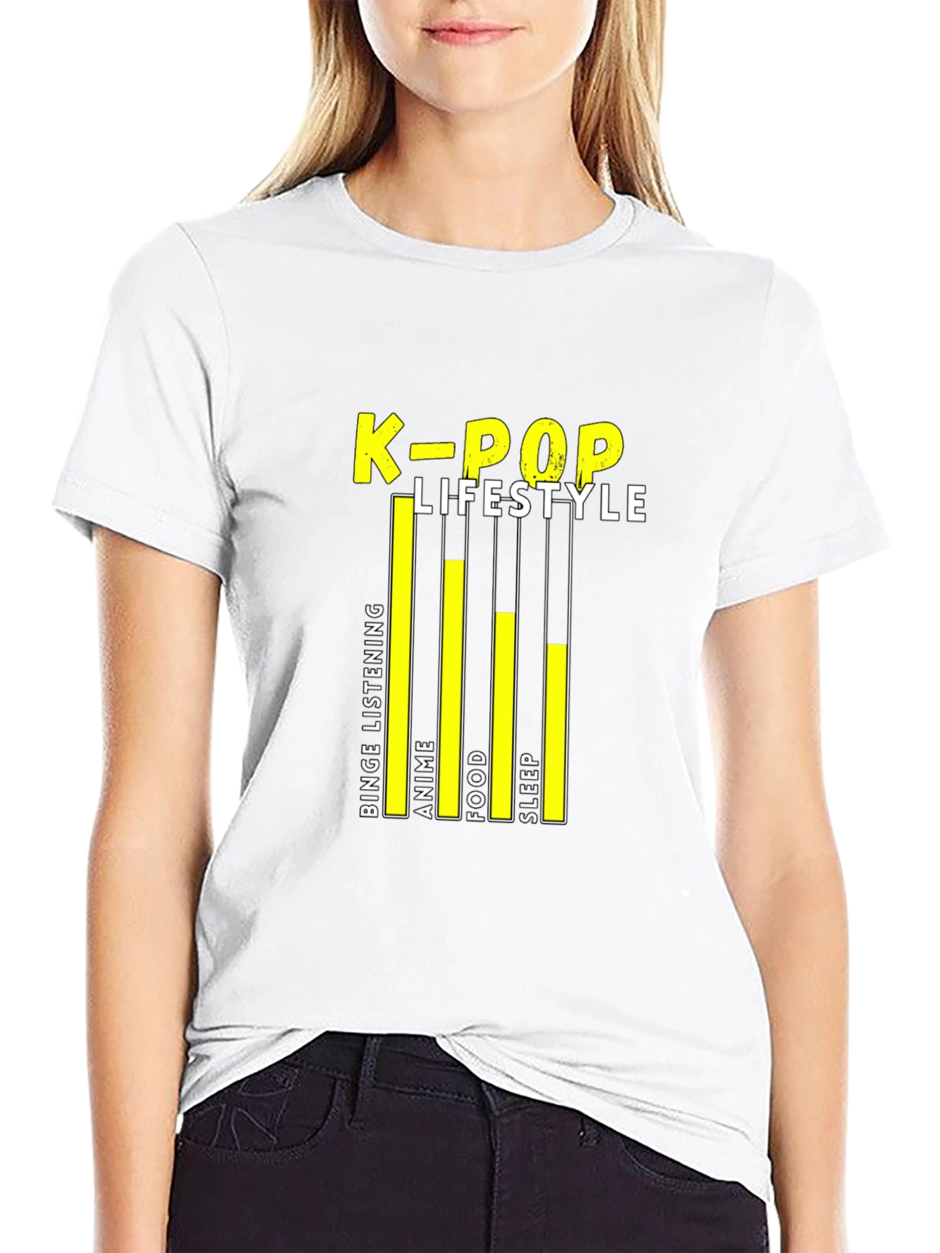 Camiseta Negra K-Pop Lifestyle