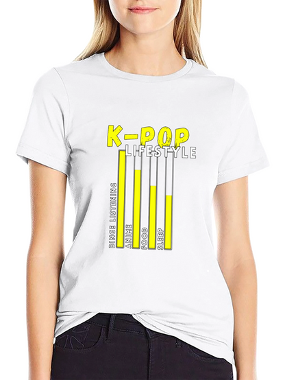 Camiseta Negra K-Pop Lifestyle