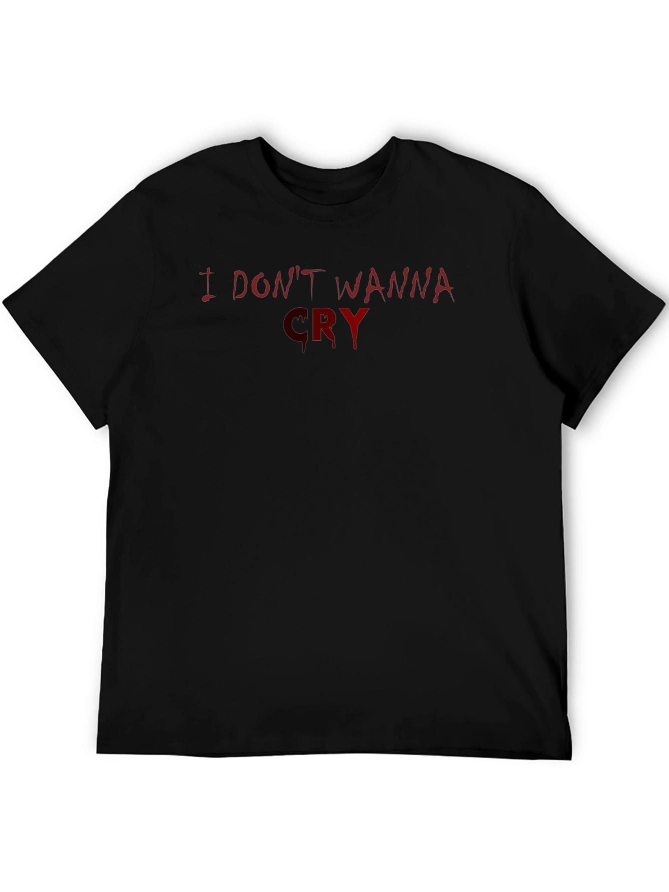 Camiseta Negra I Dont Wanna Cry para Hombre