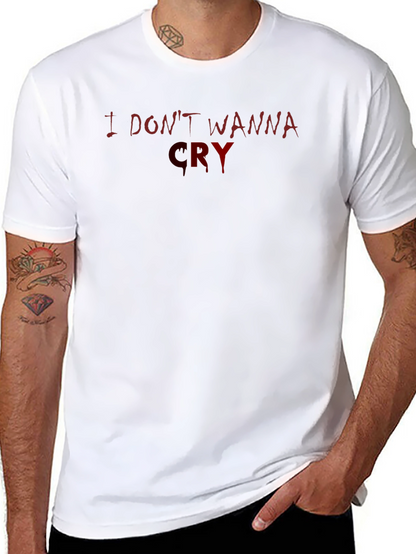 Camiseta Negra I Dont Wanna Cry para Hombre