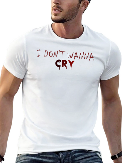 Camiseta Negra I Dont Wanna Cry para Hombre